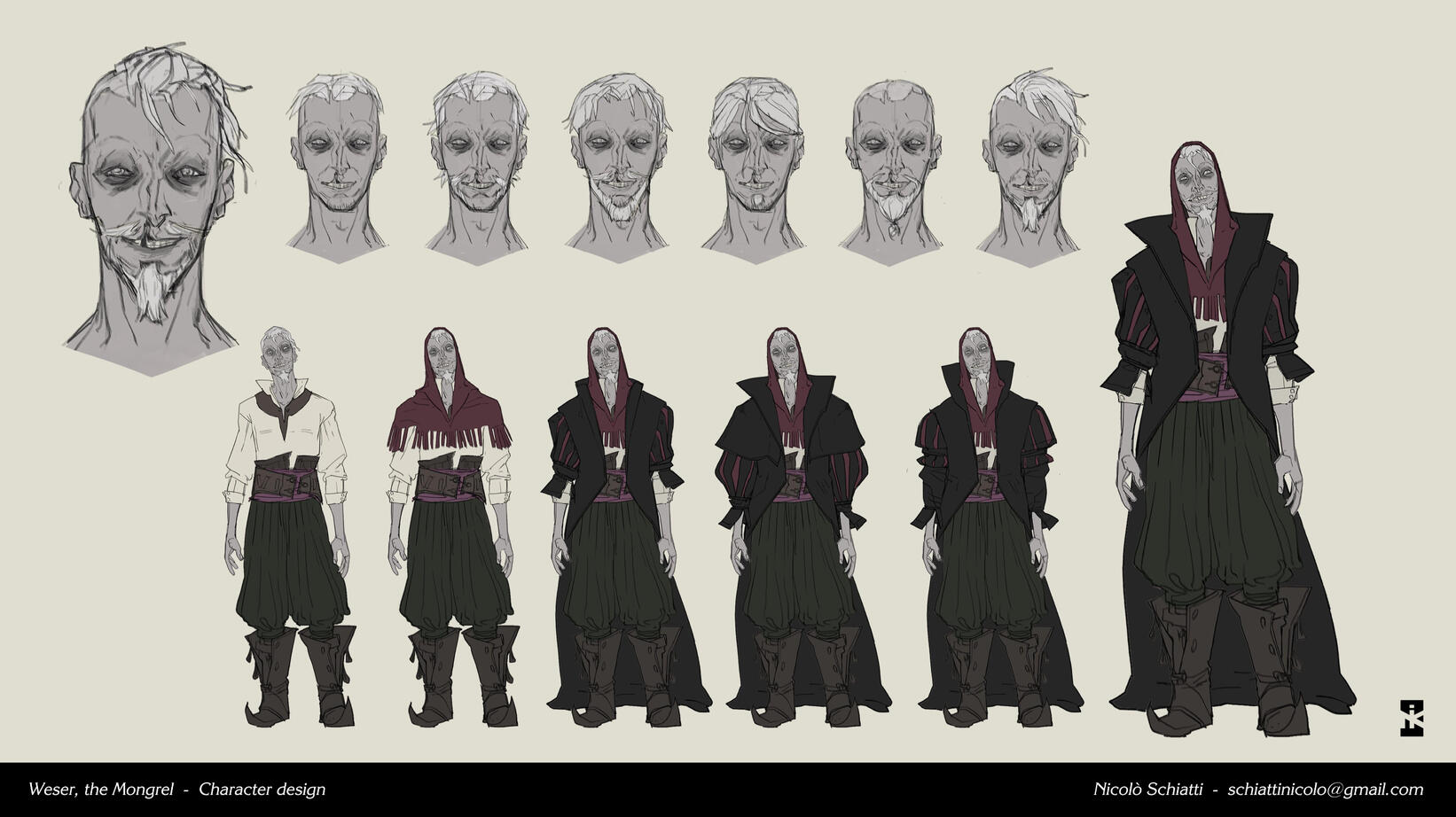 Weser - Face and Cloths study